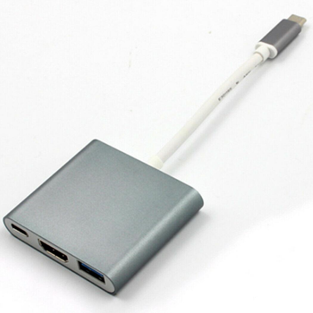 Převodník 4K USB-C 3.1 na HDMI + USB3.0 + USB-C Pro Macbook - USBC-HDMI-GREY
