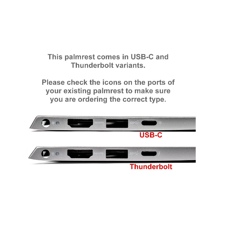 Dell Vostro 3500 3501 Palmrest FR Klávesnice s USB-C / Thunderbolt Black - V6YM2