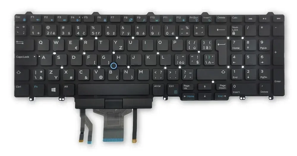 CZ klávesnice s podsvícením Dell Latitude E5550 E5570 5580 5590 5591 Precision 3510 3520 3530 7510 7520 7710 7720 Dual Point - WRVN0