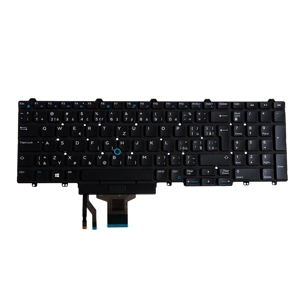 CZ klávesnice s podsvícením Dell Latitude 5500 5501 5510 5511 Precision 3540 3541 3550 3551 Dual Point Black - TJN20 VT6GH