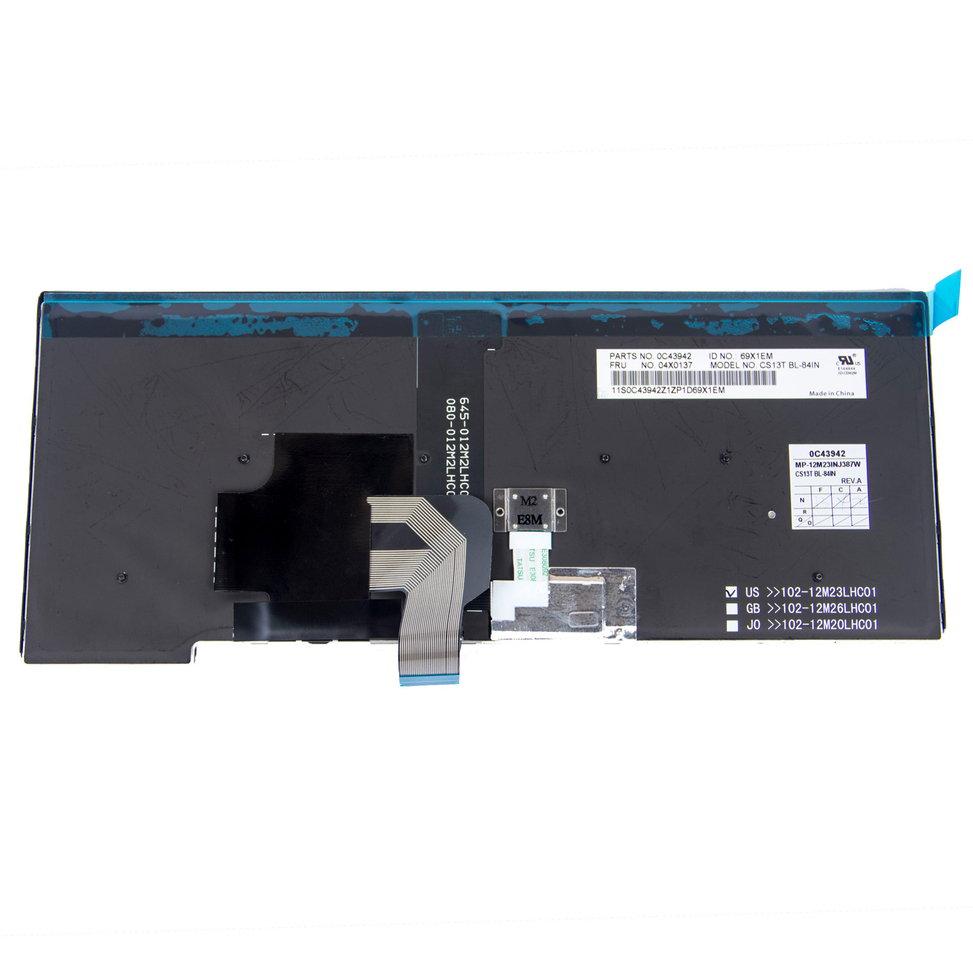 Klávesnice s podsvícením Lenovo Thinkpad T431 T431S T440 T440S T440P Edge E431 E440 s rámečkem černá - 04X0137 - 04X01-US-IND