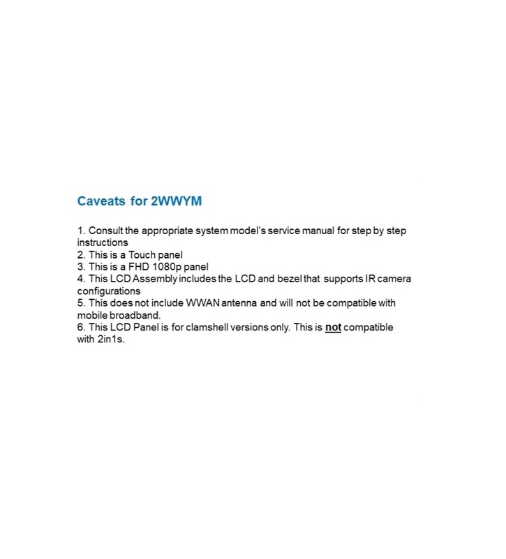 Dotykové LCD Dell Inspiron 13 5368 5378 5379 Latitude 3390 2 in 1 13.3" Touchscreen FHD LCD LED Widescreen - 40 Pin - IR webcam - 2WWYM