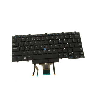 US klávesnice s podsvícením Dell Latitude E5450 E5470 5450 5480 5490 E7450 E7470 7480 7490 3340 3350 3440 - US layout Dual Point - F2X80