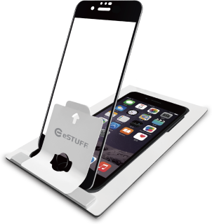 eSTUFF Tvrzené ochranné 3D sklo s aplikátorem pro Apple iPhone 8 7 6s  (White) 