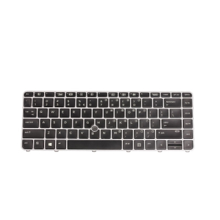 Holandská klávesnice s podsvícením HP EliteBook 745 G3 745 G4 840 G3 G4 Keyboard Backlit TouchPoint Black Silver - 836308-B31