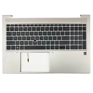 HP Elitebook 850 855 G7 G8 Palmrest UK klávesnice s podsvícením silver - M07492-031