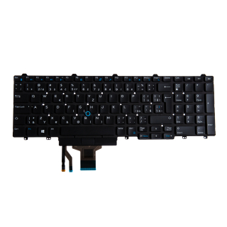 CZ klávesnice s podsvícením Dell Latitude 5500 5501 5510 5511 Precision 3540 3541 3550 3551 Dual Point Black - TJN20 VT6GH